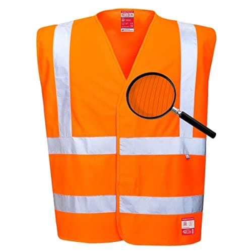 Image of Portwest Hi-Vis Anti Static Vest - Flame Resistant, Size: L/XL, Colour: Orange, FR71ORRL/XL