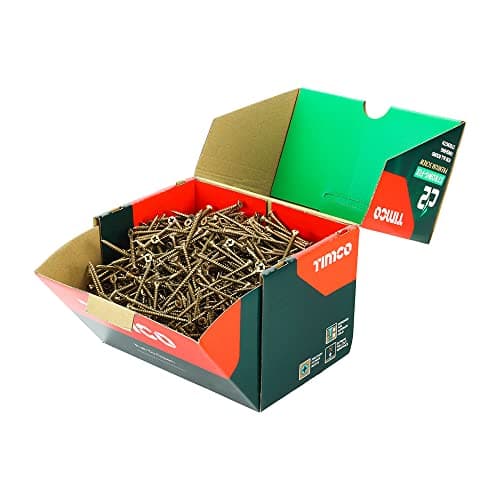 Image of TIMCO - C2 Strong-Fix Multi-Purpose Premium Screws – Double Countersunk – Gold – Dual angle thread for ultimate performance – 4.0 x 60 – Box of 1000