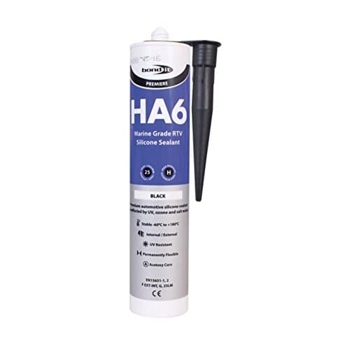 Image of 2x Bond It Black HA6 RTV Silicone Sealant Marine Aquarium Safe Water Fish Tank