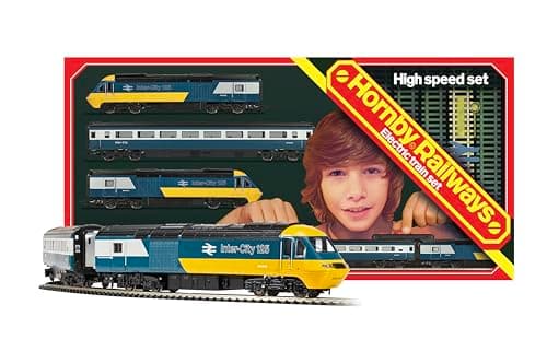 Image of Hornby - Train Set - R1289M BR High Speed Retro Analogue Set OO Gauge Locomotives Model Railway Sets, Starter Electric Train Kits - Diesel Engine Building Kits