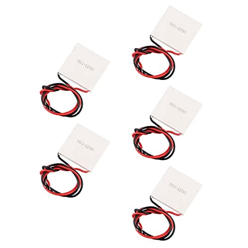 Image of HALJIA 5PCS TEC1-12705 Thermoelectric Heatsink Thermoelectric Cooler Cooling Peltier Plate Module 12V 45W 40 x 40 mm