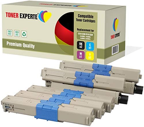Image of TONER EXPERTE Set of 5 Compatible with 44469803 44469806 44469805 44469804 Premium Toner Cartridges for Oki C310dn C330dn C331dn C510dn C511dn C530dn C531dn MC361dn MC362dn MC561dn MC562dn MC562w