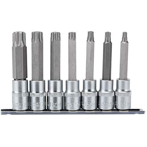 Image of Draper 16338 1/2" Square Drive TX-Star Security 100MM Socket Bit 7 Piece Set