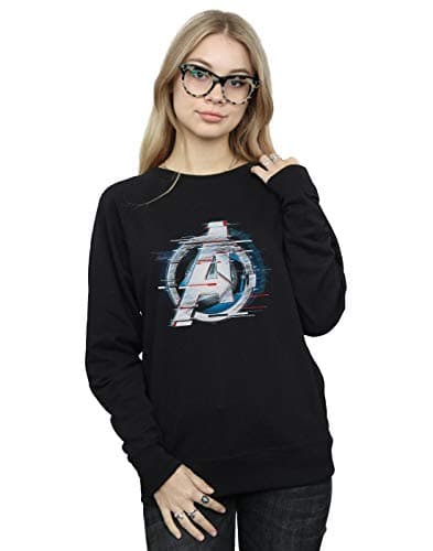 Image of Marvel Women's Avengers Endgame Team Tech Logo Sweatshirt Black X-Large