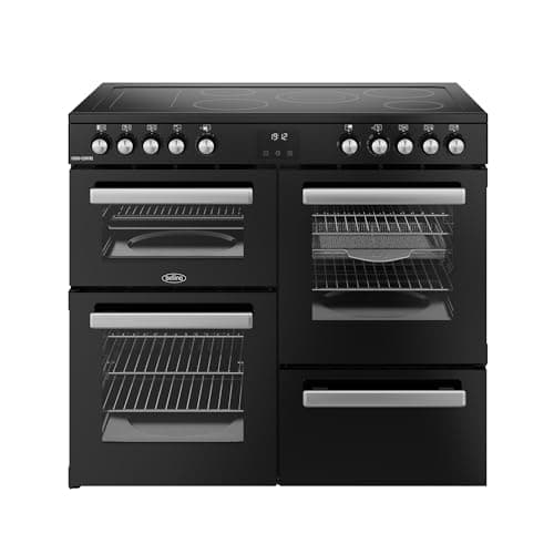 Image of Belling Cookcentre 100E 100cm Electric Range Cooker with Ceramic Hob - Black - A/A Rated