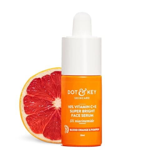 Image of Dot & Key 10% Vitamin C + E, 5% Niacinamide Serum | Vitamin C Serum For Glowing Skin | Fades Dark Spots | Vit C with Blood Orange & Pumpkin | For Uneven & Dull Skin | For All Skin Types | 30ml
