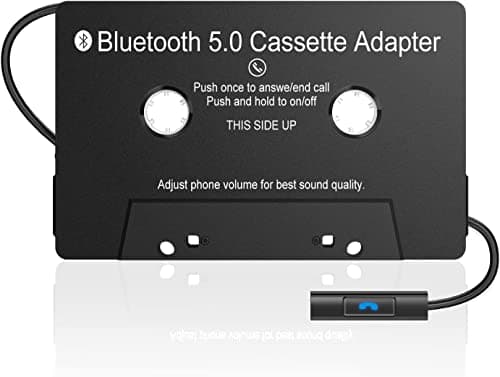 Image of Mersoco Bluetooth 5.0 Cassette Aux Adapter for Car, Wireless Cassette Audio Receiver, Cassette to Aux Adapter Tape Player, for Listening to Mobile Music or Car Voice, Hands-Free Calling(Black)