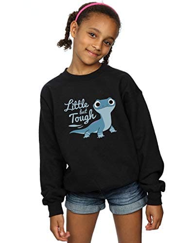 Image of Disney Girls Frozen 2 Salamander Bruni Tough Sweatshirt Black 3-4 Years