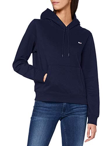 Image of Tommy Jeans Women's Tjw Regular Fleece Hoodie Other Heavyweight Knits, Twilight Navy, XS