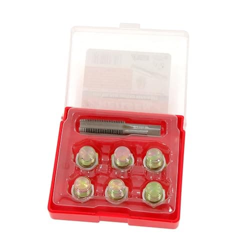 Image of Neilsen CT2751-7pc Oil Sump Thread Repair Set - M15 with Tap, 6 Oil Drain Plugs and Washers, Ideal for Cars, Motorbikes, Trucks and Vans