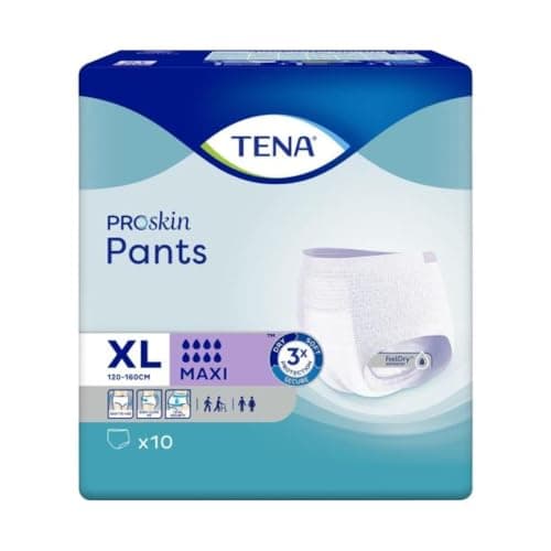 Image of TENA Pants Maxi | Size Extra Large | 8 Drops High Absorbancy | Incontinence pants| 4 Pack of 10