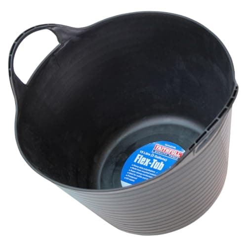 Image of Faithfull Flex Tub – Multi-Purpose & Durable Flexible Bucket for Garden, DIY, Building & Farming - 15L (3gl), Black