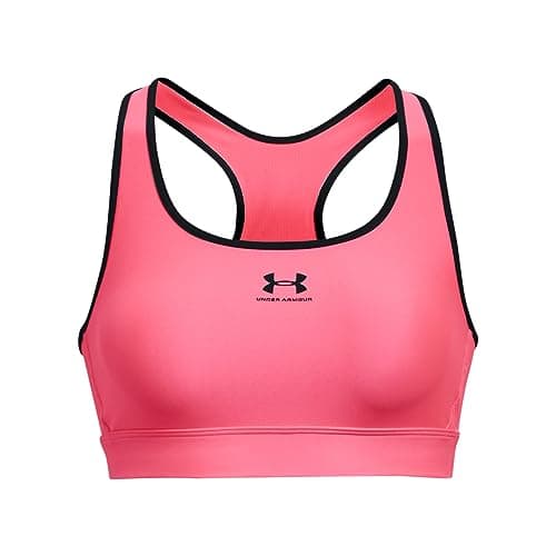 Image of Under Armour UA HG Armour Mid Padless Sports Bra, Comfortable Bra for Exercise, Gym Bra for All Activities