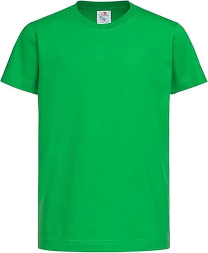 Image of LE11 100% Cotton Unisex Classic T-Shirt 155 Kids (UK, Age, 11 Years, 12 Years, Regular, Kelly Green)