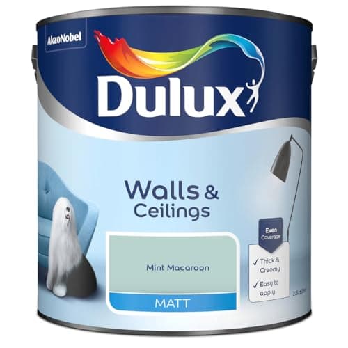 Image of Mint Macaroon Walls & Ceilings Matt Emulsion Paint 2.5L – Smooth Creamy Finish, Quick Dry, Low VOC, Easy Application for Interior Walls & Ceilings