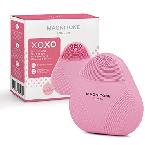 Image of Magnitone Xoxo Micro-Sonic Softtouch Silicone Facial Cleansing Brush, Pink