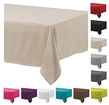 Image of HomeDirectIE Extra Large Easy-Care Quality Rectangular Fabric Tablecloth Table Cover 140x240cm 55"x94"