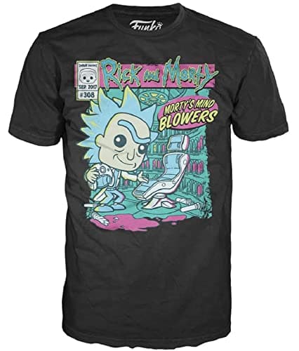 Image of Funko POP! Tees: - Rick & Morty - Large - (L) - Rick & Morty - T-Shirt - Clothes - Gift Idea - Short Sleeve Top for Adults Unisex Men and Women - Official Merchandise Fans
