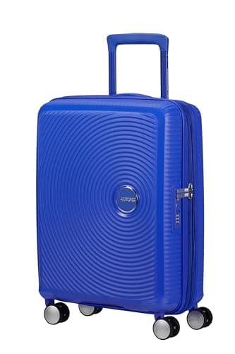 Image of American Tourister Soundbox - Hand Luggage Suitcase 55 x 40 x 20/23 cm - Hard Shell Cabin Trolley for EasyJet & Most Airlines, Expandable, 35.5/41L, Blue (Cobalt Blue)