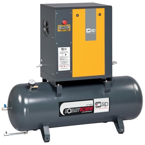 Image of SIP Rotary Screw Air Compressor RS4.0-10-200BD Belt Drive, 400V 3-Phase 200L 5.5hp / 4kW 145psi / 10 Bar 17CFM 60dB