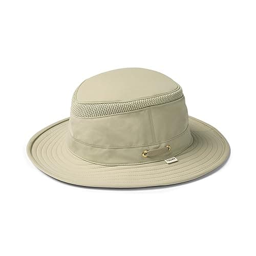 Image of Tilley Unisex Ltm5 Airflo Medium Brim Hat, Khaki, 7 1 8 UK
