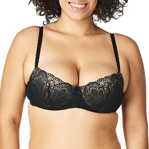 Image of Wonderbra Women's Refined Glamour Balconette Bra, Black, 36B