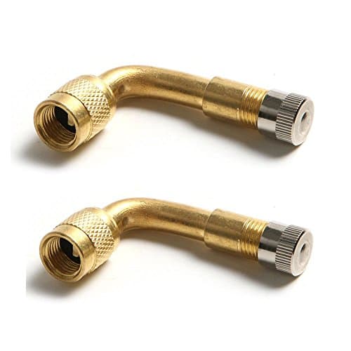Image of Namvo 2 Piece Valve Extenders,Tyre Valve Extension Adapter,Car Bike Motorcycle Valve,Brass Valve Extension Rod 90 Degree