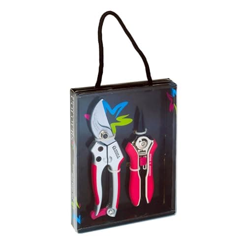 Image of Spear & Jackson CUTTINGSET9P Colours Pink Bypass Secateurs and Snips Set