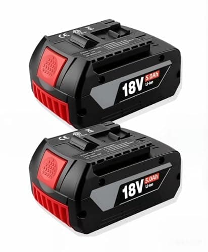 Image of 2 pack 5.0Ah battery Replacement for Bosch Professional 18V System GBA BAT609 BAT610G BAT618G BAT619 BAT621 BAT620 Power Tool (Not for Home and Garden tools)