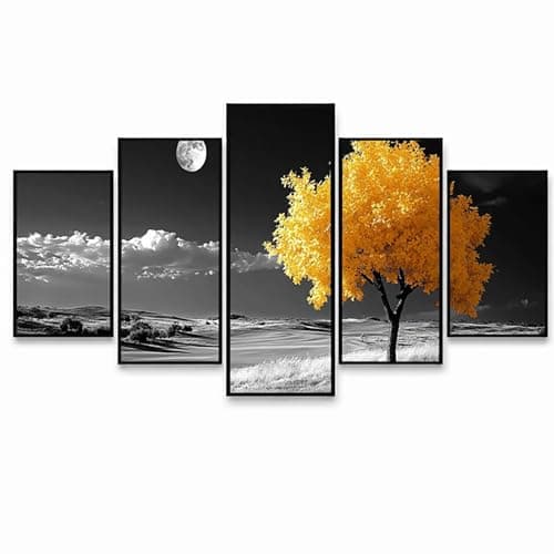 Image of 5 Pack Diamond Art Kits Adults, DIY Tree Diamond Painting, Full Drill Coverage Rhinestone Paint by Numbers, Crystal Art Canvas Paintings Landscape for Office Bedroom Home Decor (Three Sizes) PZSH-2791