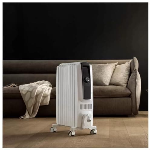 Image of DeeLonghi Dragon 4 Oil Filled 2kW Radiator in White, TRDX40820E | NAEM