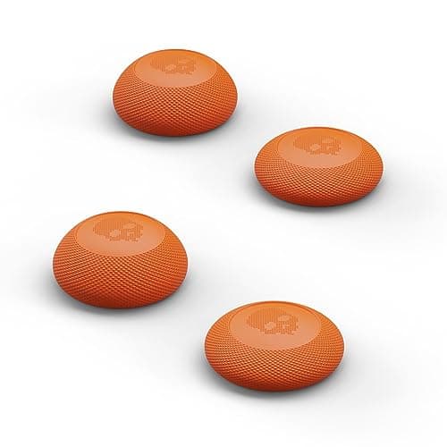 Image of Skull & Co. Convex Thumb Grip Caps Joystick Cap Analog Stick Cap Thumbstick Grip Cover for Nintendo Switch Pro Controller & PS5 / PS4 / Slim/Pro Controller - Candy Orange, 2 Pairs (4pcs)