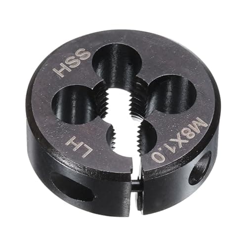 Image of sourcing map Round Threading Die M8 x 1 Metric Thread 1" OD Adjustable Left Hand High-Speed Steel (HSS) Round Die Screw Thread Cutting Die for Thread Repair