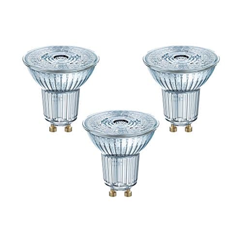 Image of Osram Base Par16 LED Reflector Non-Dimmable Lamp, Glass, Cool White, GU10, 4.3 W, Set of 3