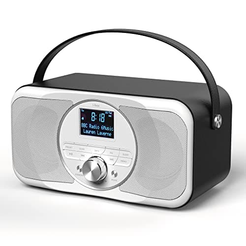 Image of i-box DAB Radio Portable, DAB Plus Radio, FM Radio, Portable Bluetooth Speaker, Digital Radio, USB Charging for 15 Hours Playback, 20W Stereo Speakers, Rechargeable, LED Display, Dynamic Range Control