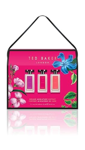 Image of Ted Baker Miniatures Handbag Gift Set for Women, 3 x 15ml Eau de Toilettes Elodie, Polly and Kasia, Fruity Floral & Amber Miniatures in a Deluxe Handbag Box