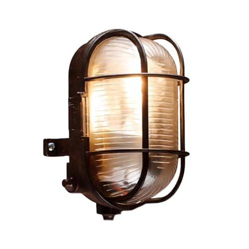 Image of Status Turin IP44 Outdoor Bulkhead Wall Light Fitting, E27 7W Compatible Exterior Lantern for Garden & Porch Lighting, Black (60SIBHBX2)