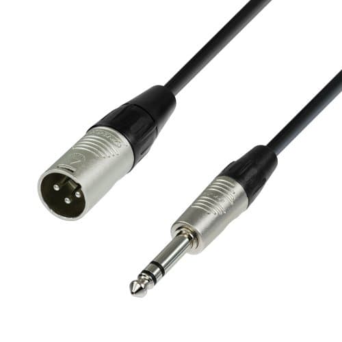 Image of Adam Hall 4 Star Series 1.5m Rean XLR Male to 6.3mm Jack Stereo Microphone Cable