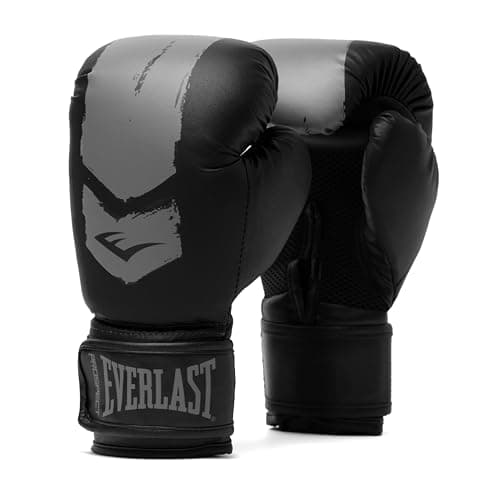 Image of Everlast Unisex Youth Prospect Training Boxing Gloves Black/Grey 8oz