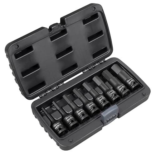 Image of Sealey Premier 8pc 1/2" Sq Drive Hex Impact Socket Bit Set - Imperial - AK5600