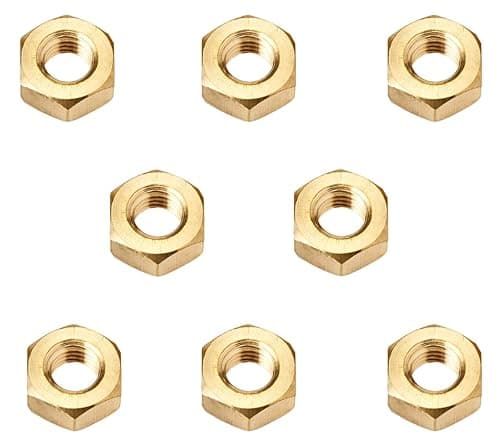 Image of Metric Hexagonal (Hex) Full Nuts Solid Brass Various Sizes And Quantities M3 - M12 (M4 X 20 Pack)