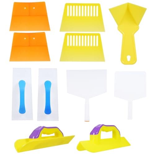 Image of ZDETGU 11 Piece Tool Set – Plastic Corner Trowel & Scraper Kit for Smoothing Putty, Repairing Walls, Removing Wallpaper – Essential Construction Tools for and Professionals