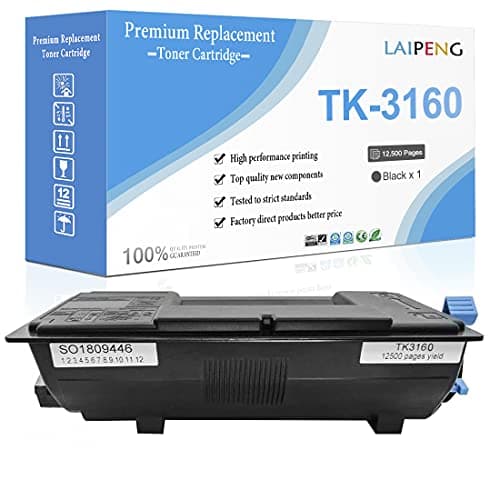 Image of LAIPENG Compatible Toner Cartridge TK3160 TK-3160 Black With Chip for Kyocera ECOSYS P3145dn M3145dn M3145idn M3645dn M3645idn P3045dn P3050dn P3055dn P3060dn Laser Printer