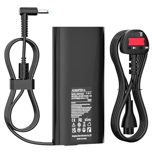 Image of 150W Laptop Charger Compatible with HP ZBook 15 16 17 Studio G3 G4 G5 G6 G7 G8, Omen 15 17 Pavilion Gaming 15 17, Fury 15 17 G7 G8 TPN-CA11 TPN-DA09 Power Adapter Supply 19.5V 7.7A
