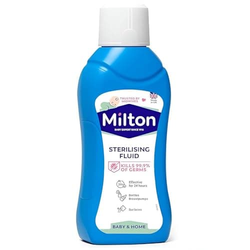 Image of Milton Sterilising Fluid 500ml – Baby Bottle & Feeding Equipment Steriliser Kills 99.9% of Germs – Effective Home & Travel Use for Bottles, Teats & Utensils
