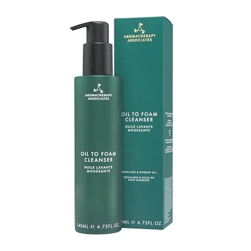 Image of Aromatherapy Associates - Oil to Foam Cleanser 140ml | Squalane & Rosehip Oil Gentle Makeup Remover & Face Wash