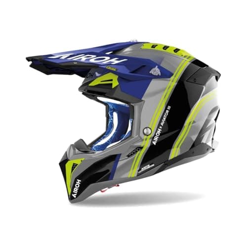 Image of AIROH AVIATOR 3 HIMA BLUE GLOSS S