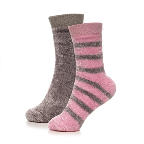 Image of A2Z Ladies Socks Pack Of 2 Chenille Striped Velvet Stylish - Socks LS1274 2 Pack 2 4-8