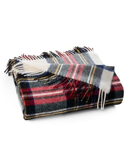 Image of Prince of Scots Highland Tweeds Shetland Lambswool Throw (Dress Stewart)