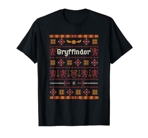 Image of Harry Potter Gryffindor Christmas Knit T-Shirt